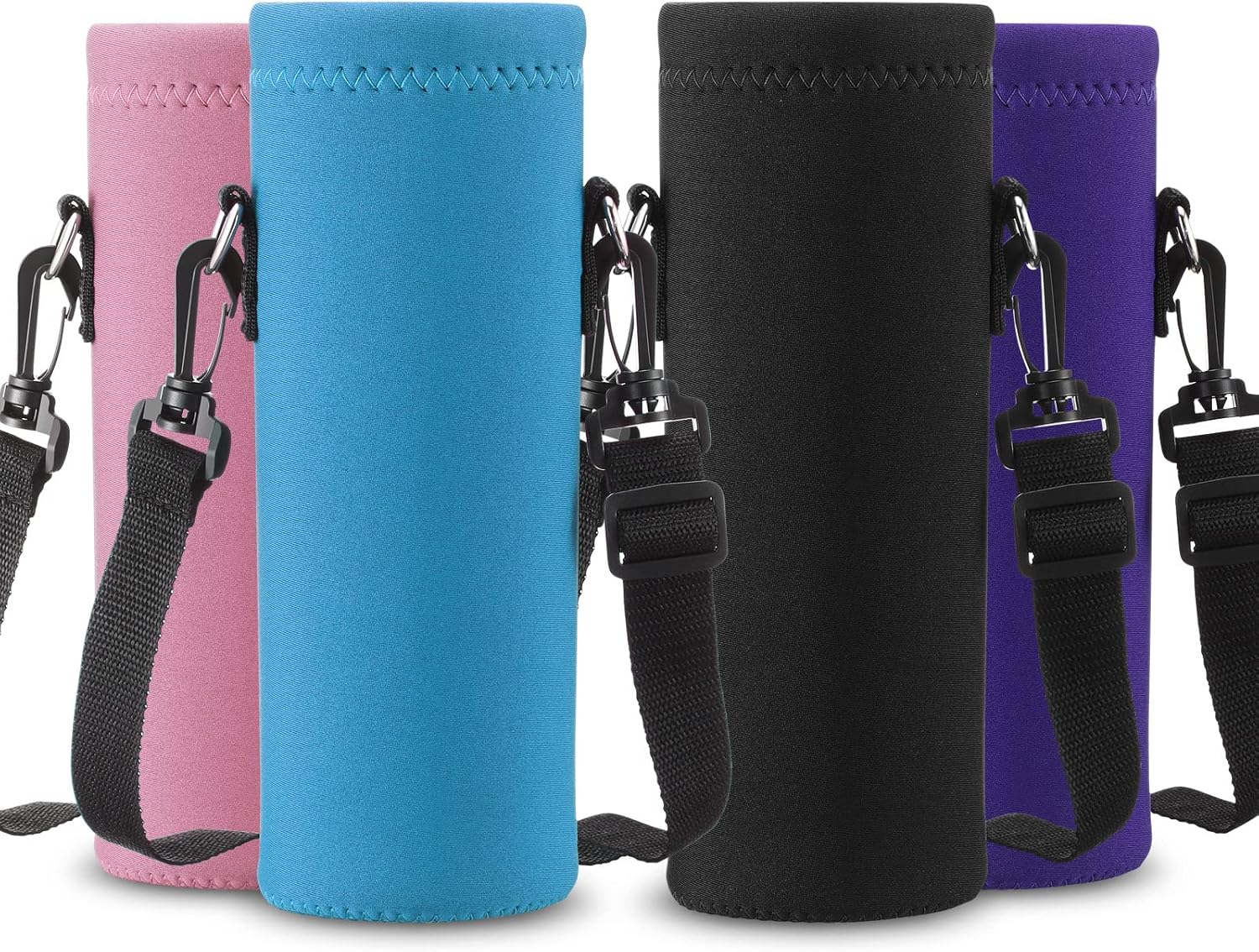 Remerry Water Bottle Bag Carrier with Adjustable Strap, Insulated Neoprene Sling Sleeve Canteen Flask Water Bottle Holder for Adults