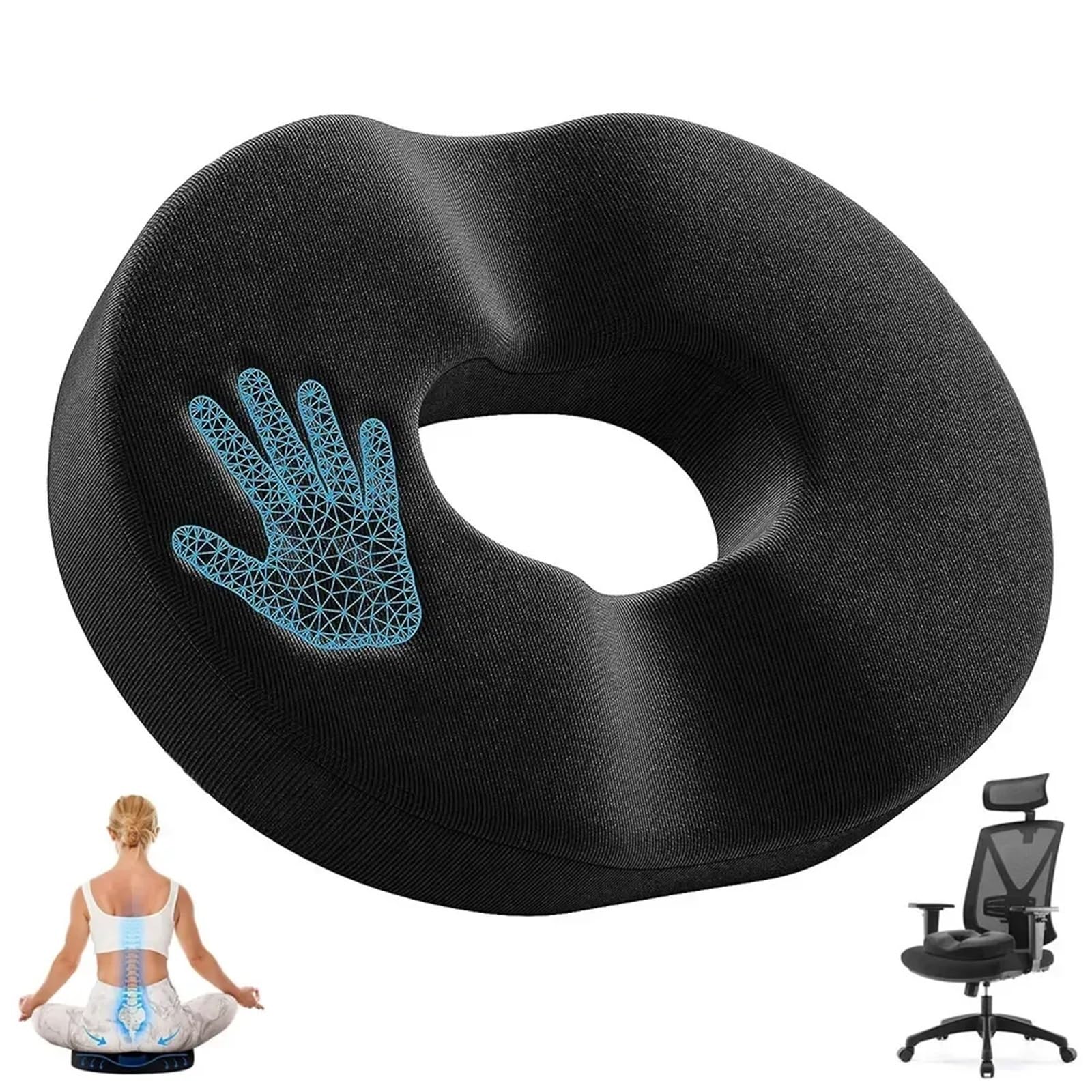 Cuscino for sedile a ciambella in memory foam for divano comfort for coccige in schiuma for massaggio al for ufficio auto