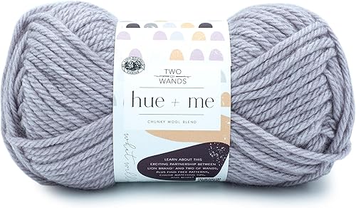 Vista 67 de Lion Brand Yarn, Hue + Me - Hilo grueso para tejer a ganchillo, tejer y manualidades, agave, paquete de 3