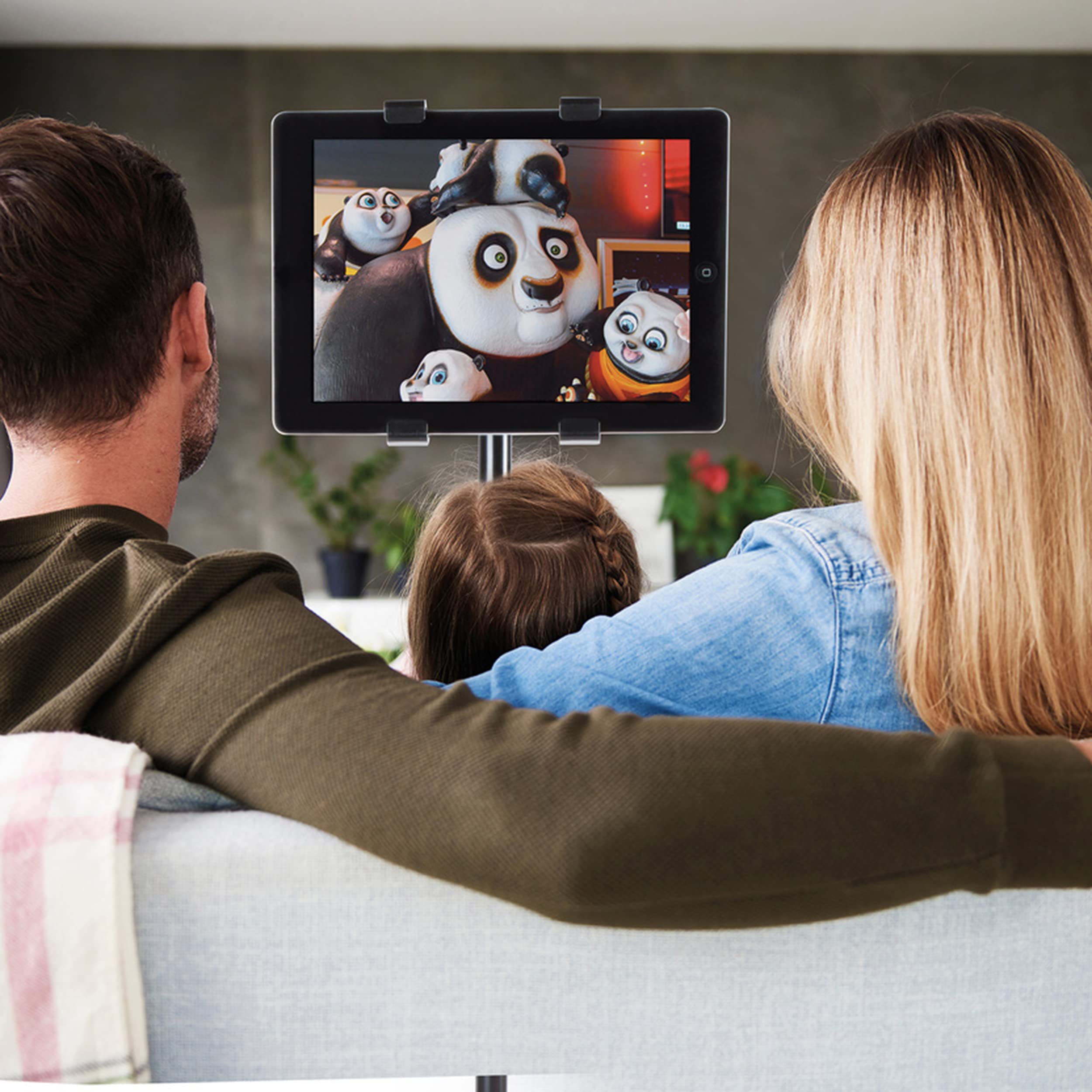 Soporte para tablet y teléfono con trípode Intempo EE5964BLKSTKEU Sync, extensible hasta 2M, soporte ajustable de 360 grados, diseño manos libres, perfecto para llamadas de vídeo y vídeo