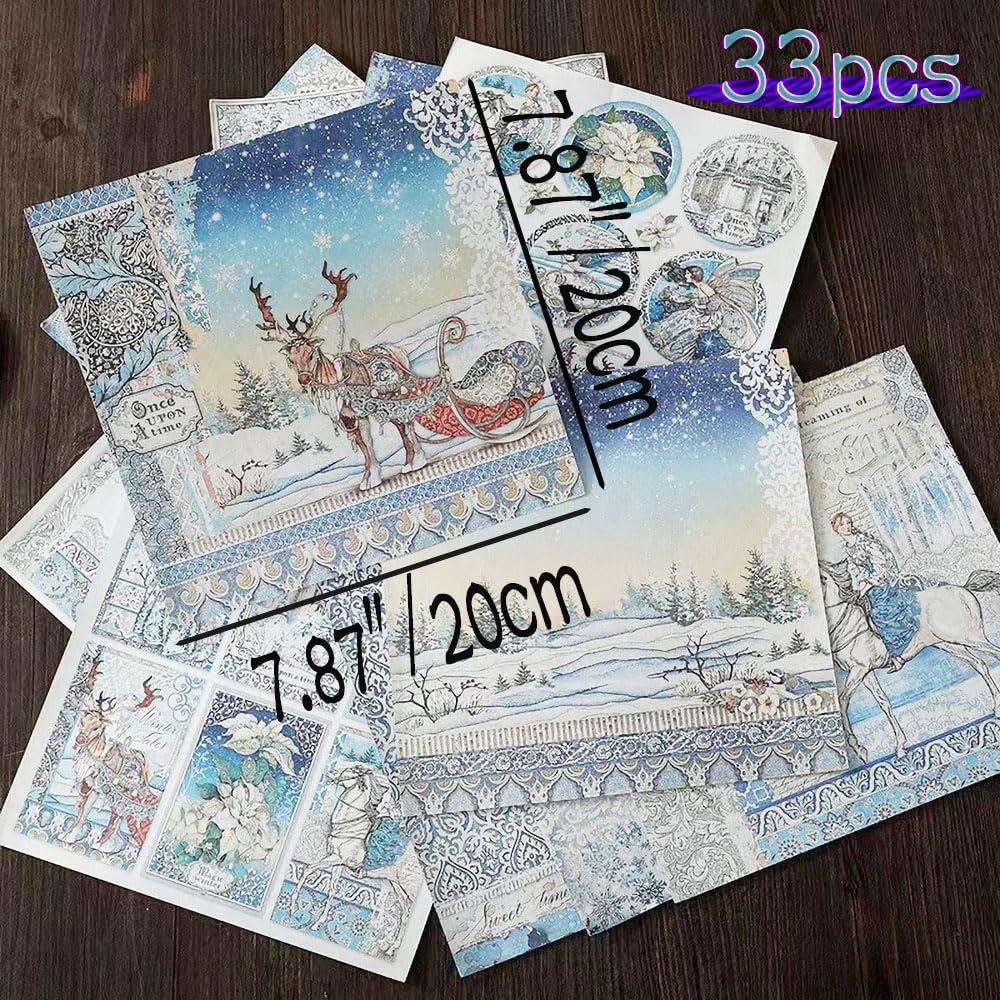 33 arkusze w stylu vintage, materiał do scrapbookingu, duży zestaw papieru, 19 x 18 cm, dekoracyjny papier, dziennik, scrapbooking, dzienniki, naturalna sztuka, artykuły rzemieślnicze, dekoracja, do