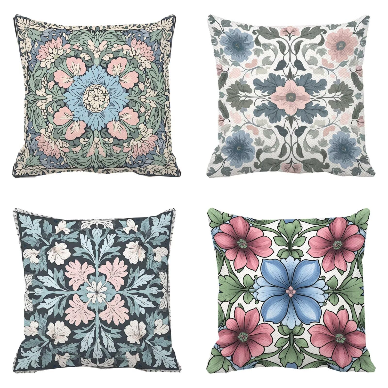 Grand coussin extérieur imperméable 45x45 bohème rétro avec zip invisible k-802