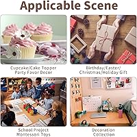 Vista 4 de Mini figuras de animales de safari, 12 piezas de plástico pequeño bosque selva, zoológico, figuras de animales, adornos para tartas, recuerdos