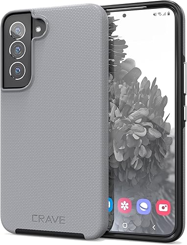 Crave Doble Guardia Para Samsung Galaxy S22 Caso, Protección A Prueba De Golpes Funda De Doble Capa Para Samsung Galaxy S22 5G - Pizarra