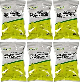 RESCUE! Yellowjacket Attractant Cartridge (10 Week Supply) – for RESCUE! Reusable Yellowjacket Traps - (6 Pack)