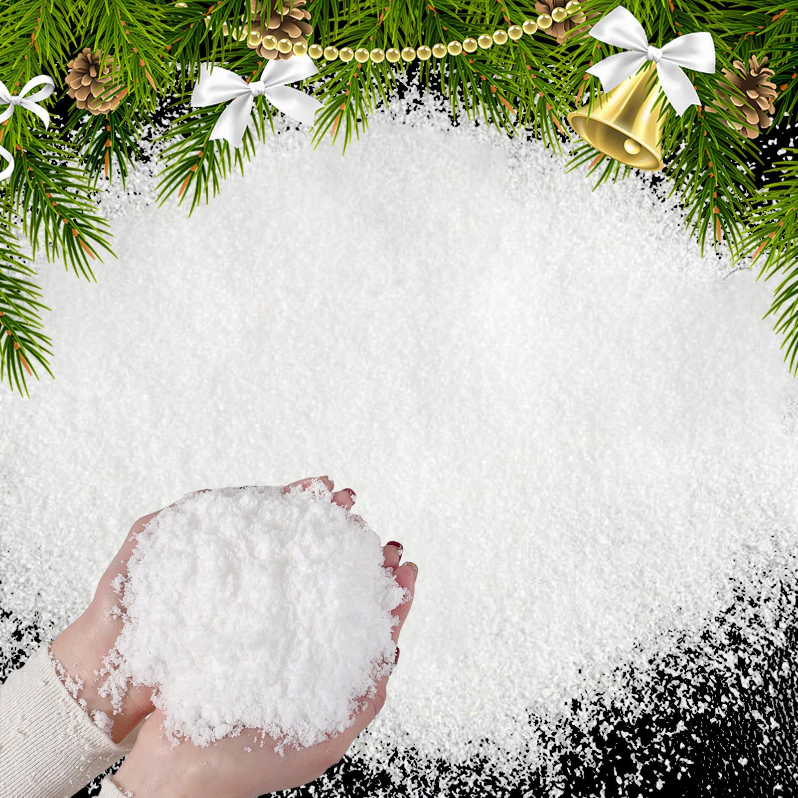 Nieve artificial para árbol de Navidad y decoración de belenes en casa