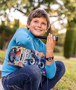 VOSOCO Karaoke Machine, Portable Bluetooth Karaoke Speaker With 2 Wireless Micro