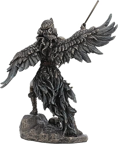 Miniatura 5 de Veronese Design 8 5/8" alto Morrigan Celtic Phantom Queen Escultura Resina Acabado Bronce
