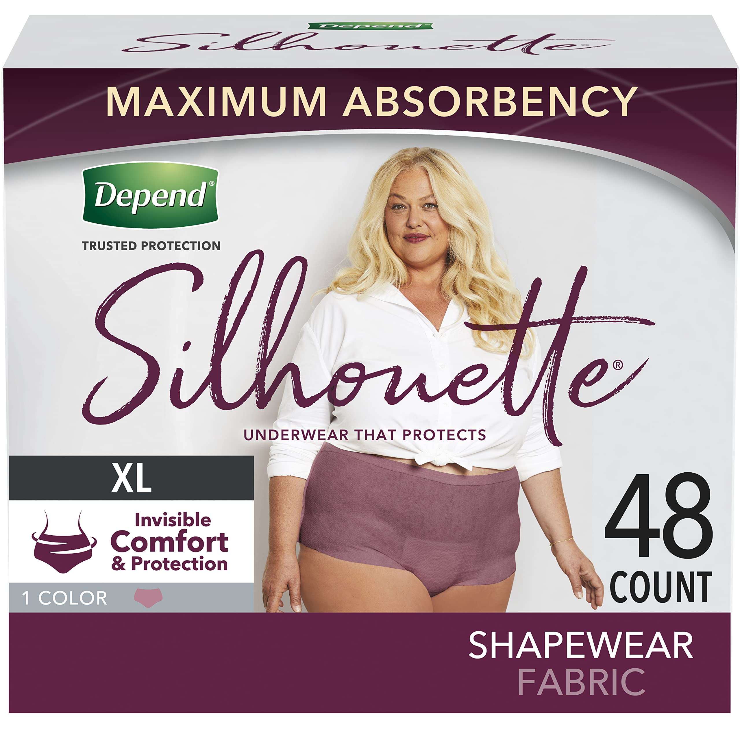 Buy Depend Silhouette Adult Incontinence and Postpartum Underwear for