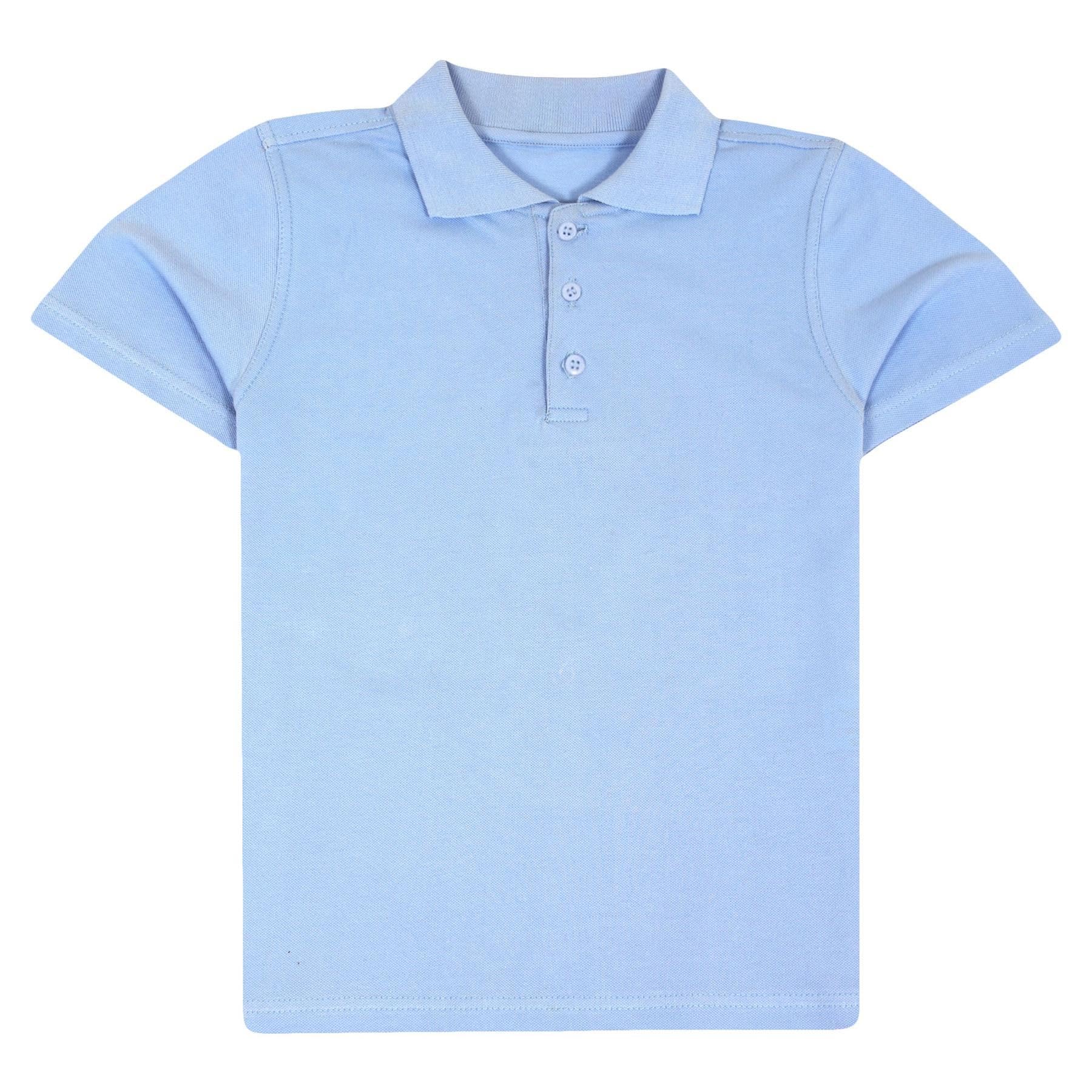 A2Z 4 Kids Niñas Niños Camisetas Polo Plain Verano Camisetas y Camisetas sin Mangas Moda Sensación Suave - PL Polo T Shirt Sky Blue 5 Pack 11-12