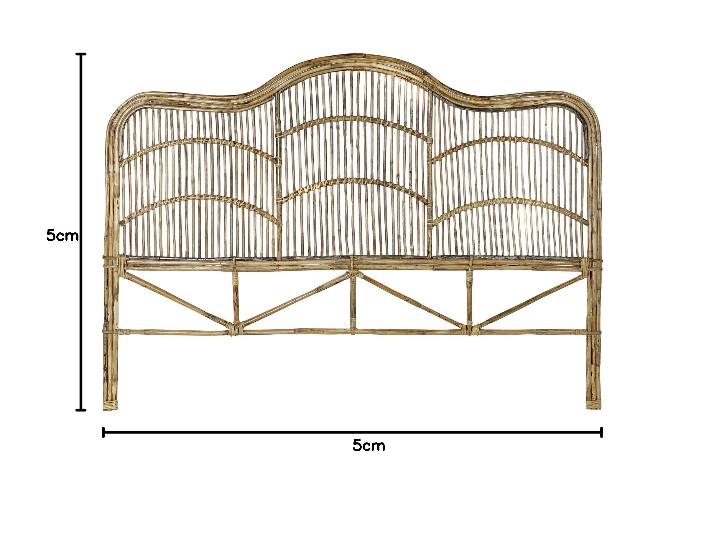 Cabecero de Cama de 178 cm de Ratan Natural Rectangular 172x80x76 cm