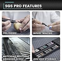 Vista 6 de AM ARROWMAX - Mini bolígrafo de grabado con 42 puntas, herramienta rotativa, control de movimiento inteligente, OLED, Bluetooth, aplicación, carga