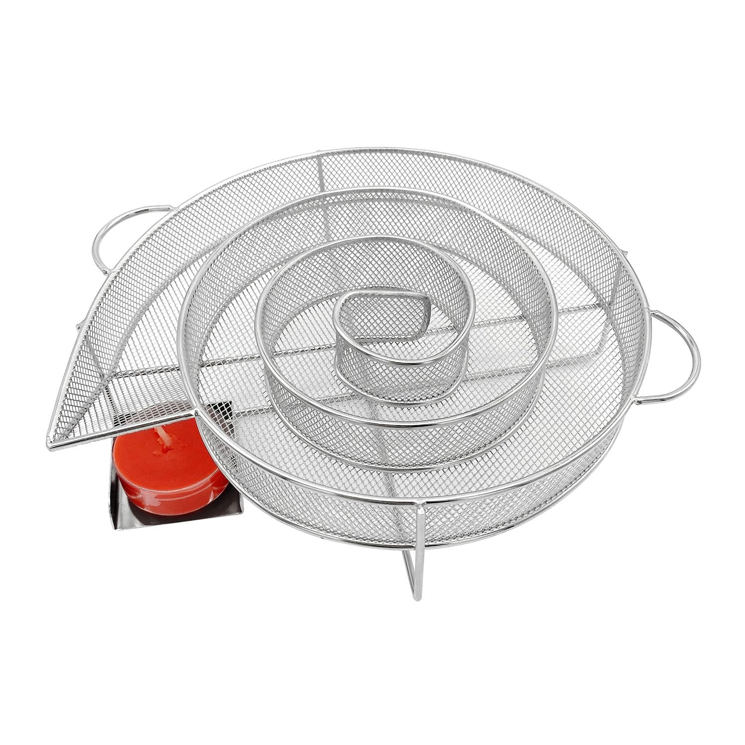 Générateur de Fumée Froide (serpentin pour fumoir)+La Sciure de Bois Hêtre Inclus 1.3 L (MADE IN FRANCE)+4 Crochets +2 Brosses de Nettoyage Offerts, Fumoir pour Viande et Poisson,Manuel en français