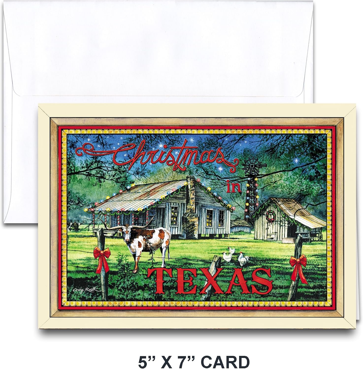 The ROUTH COLLECTION Texas Christmas Card with Recipe - Texas Country Christmas