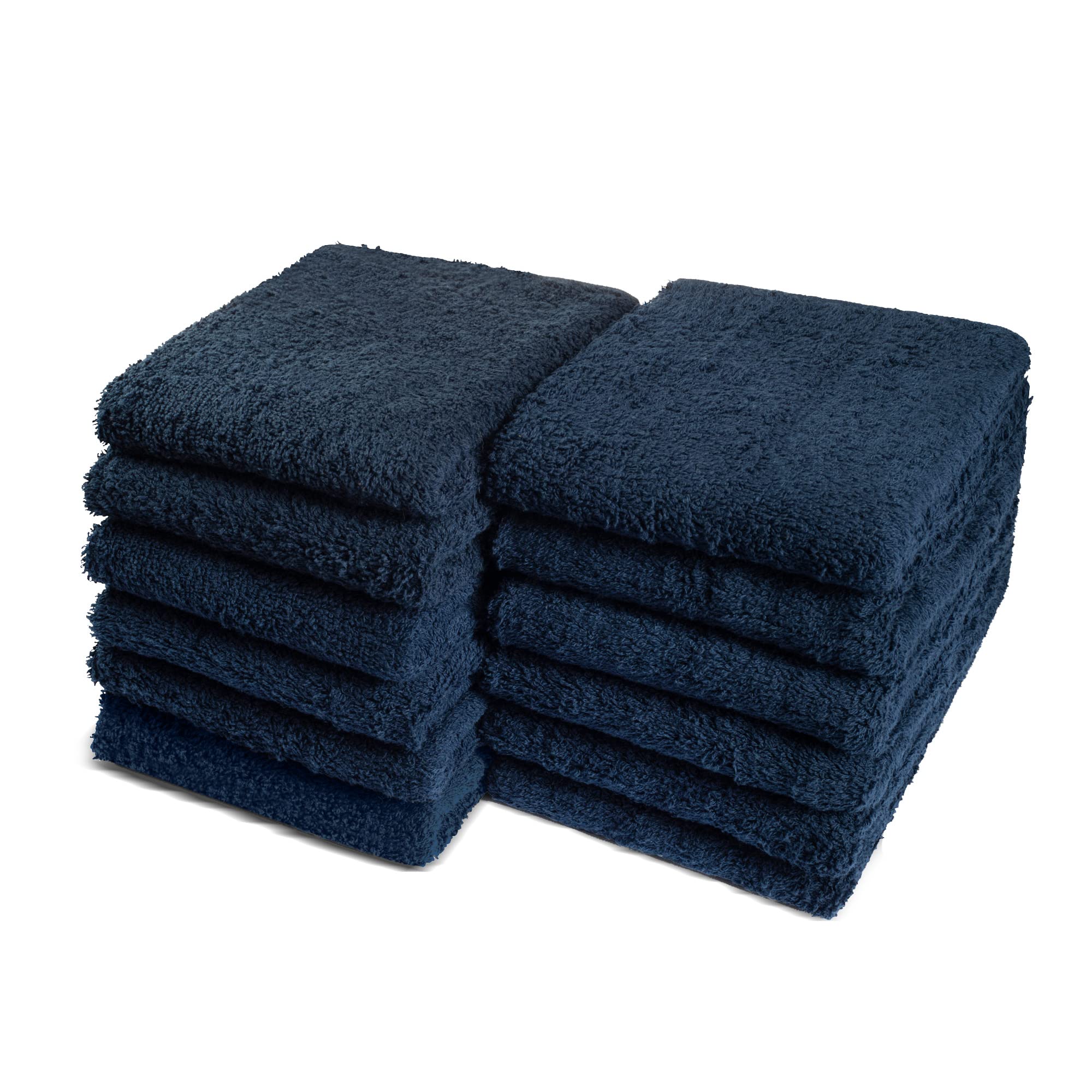 Groko Textiles Car Care Essentials Wash Dry and Detail Towels, Set of 60, Navy, 100% Ring Spun Cotton, 16” X 27”, 4.25 lbs. per dz. Heavy Thick, Premium Multi-Purpose Towels Corp.