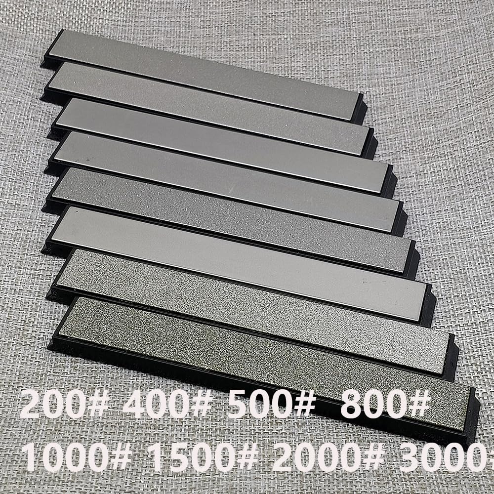 Kamień do ostrzenia noży, 8 szt. diamentowych prętów, kamień szlifierski, system 80-3000 diamentowy(Gray(Set3))
