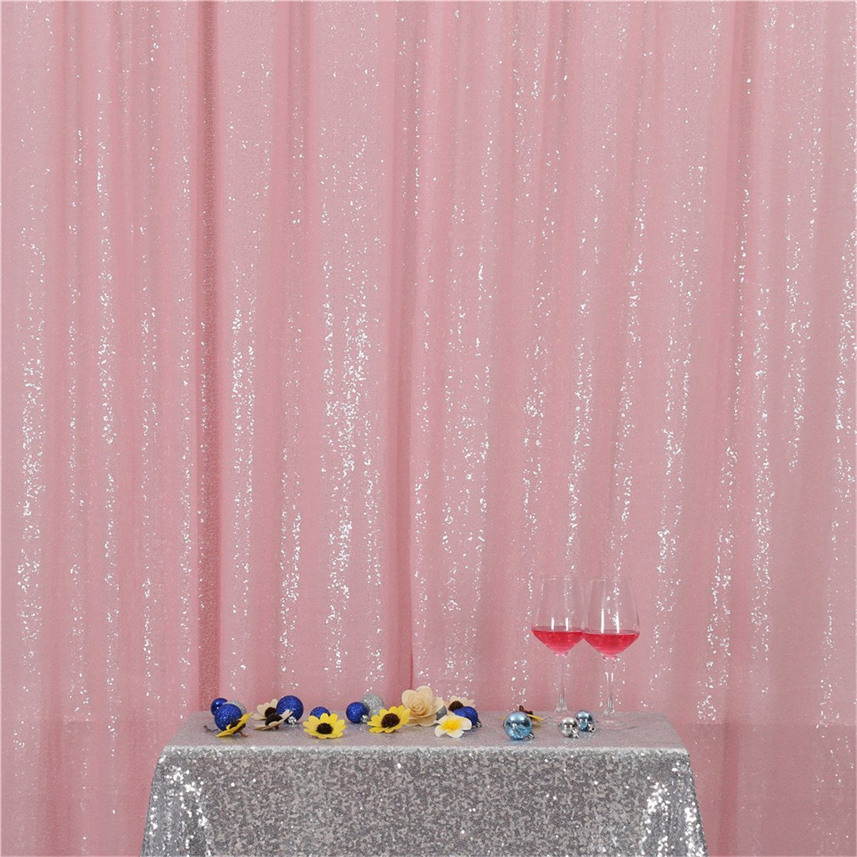 Eternal Beauty 305x305cm Pink Shinny Sequin Photography Backdrop Party Prom Wedding Youtobe Banquet Photo Background (10x10 feet) — view 25