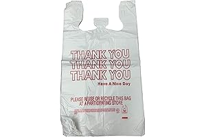 HDPE Plastic Grocery Bags with "Thank You" Print