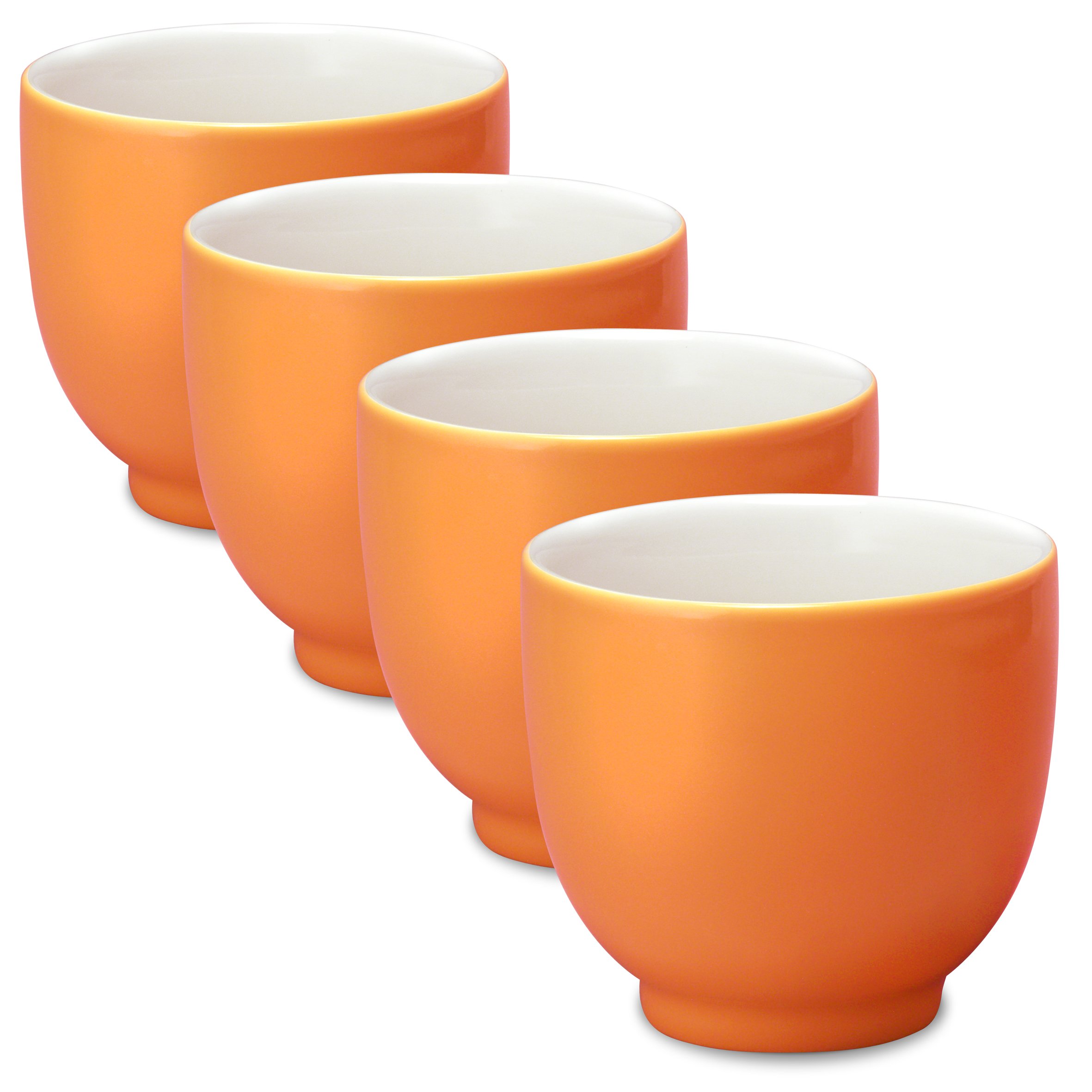 FORLIFEQ Tea Cup (Set of 4), 7 oz, Carrot