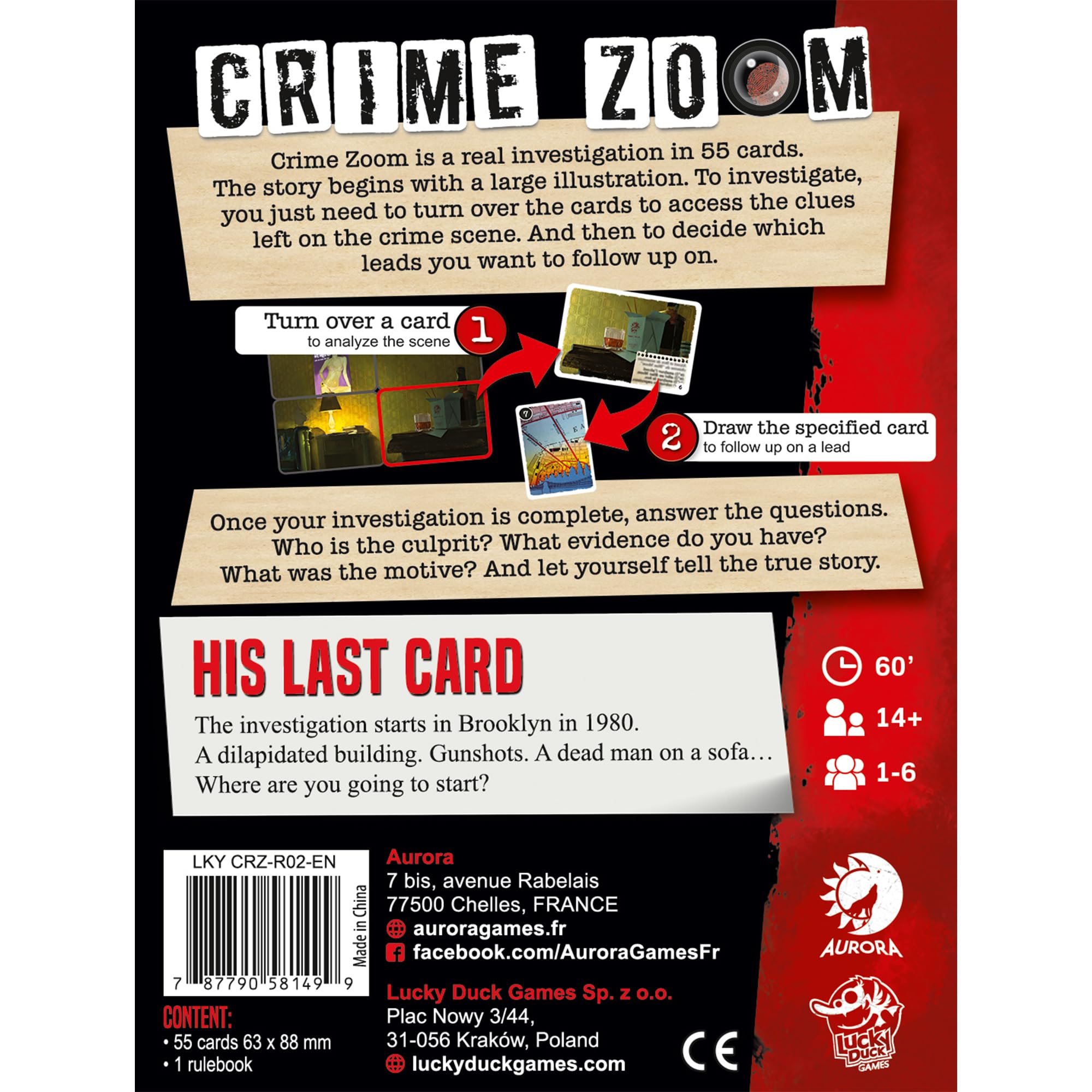 Pocket Detective Season 1 Card Game - Mystery Solving Game For 1-6 Players