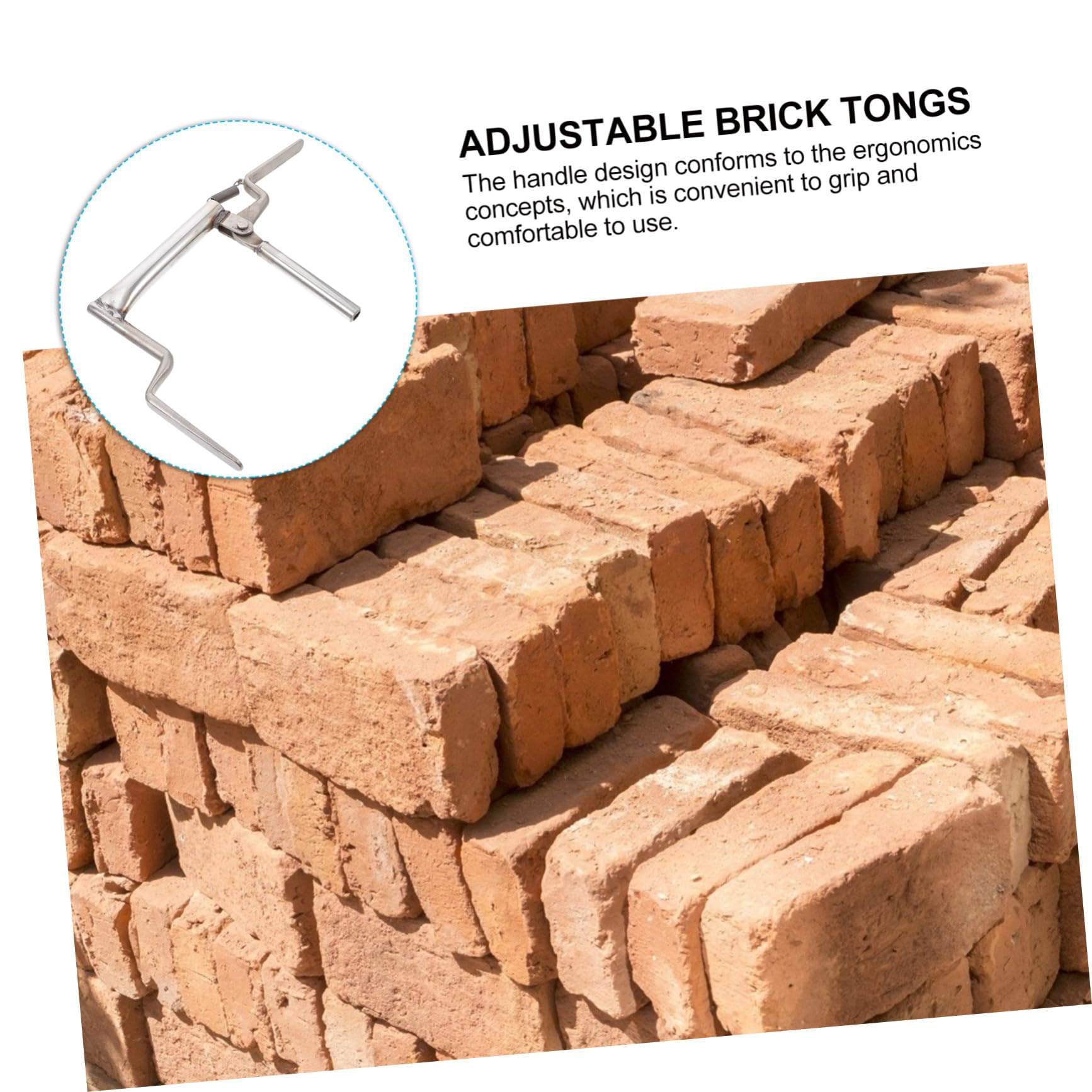 3 Piezas Pinzas para Ladrillos de Acero Inoxidable Herramienta Portátil para Transportar Bloques Diseño Ligero y Seguro para Albañiles y Constructores