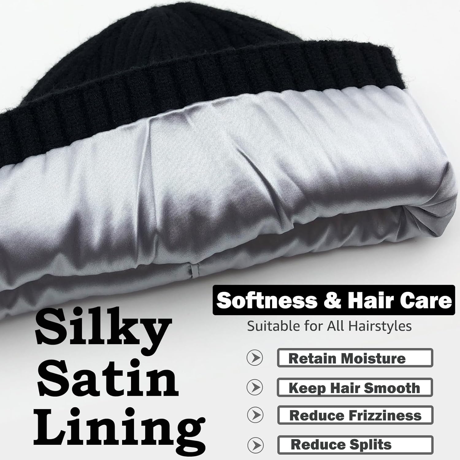 ROYBENS Womens Satin Lined Beanie for Men Wool Knit Cuffed Warm Winter Hats Fisherman Beanies Women Soft Skull Cap Unisex - Image 5