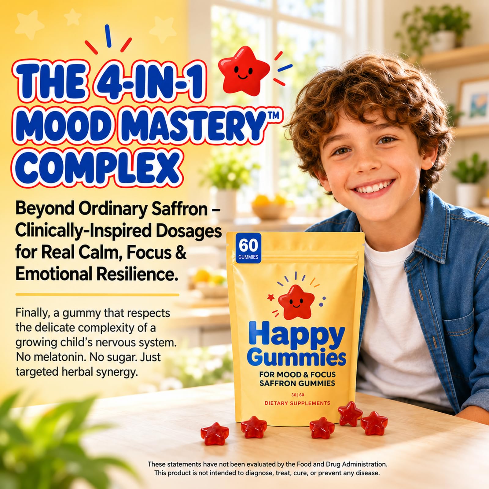 Saffron Gummies Kids, Sapphire Happy Chews, Mood Saffron Munchies, 60 — Amazon image 2