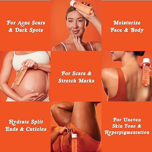 Miniatura 6 de Bio-Oil Paquete de aceite corporal para el cuidado de la piel, suero para cicatrices y estrías, hidratante facial y corporal con vitamina E y A para