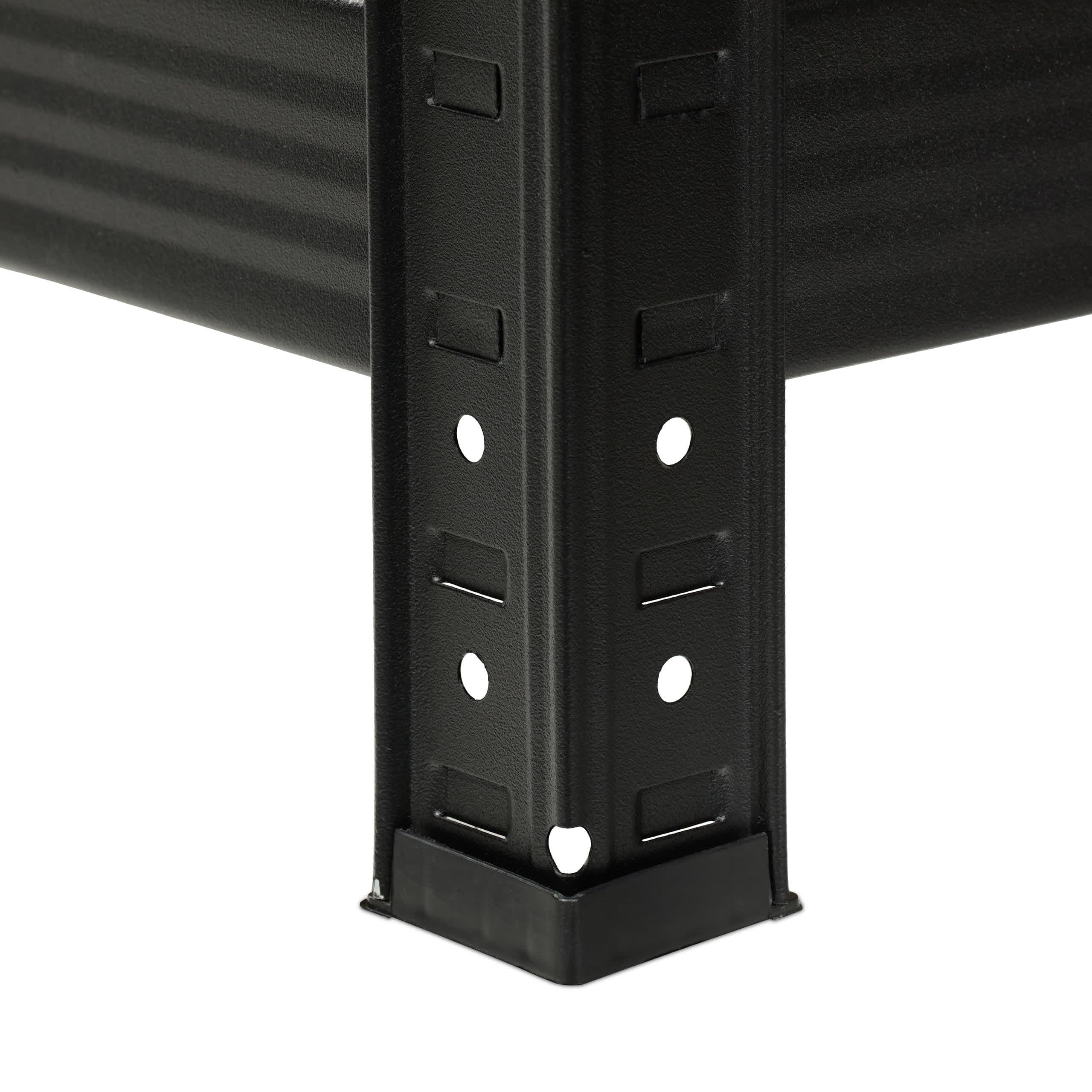 Relaxdays Regal Carichi Pesanti 180x90x40 cm 5 Ripiani 500 kg Acciaio Nero Marrone