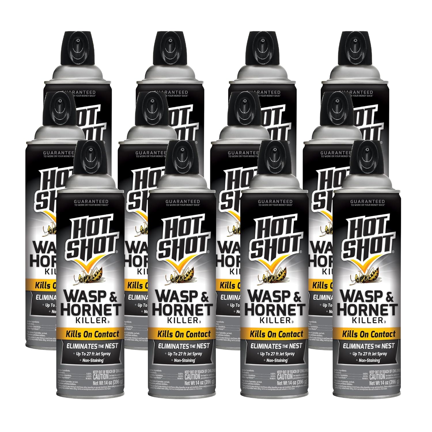 Hot Shot Wasp & Hornet Killer, Aerosol, 14-Ounce, 12-Pack Black (12 Pack) Thumbnail