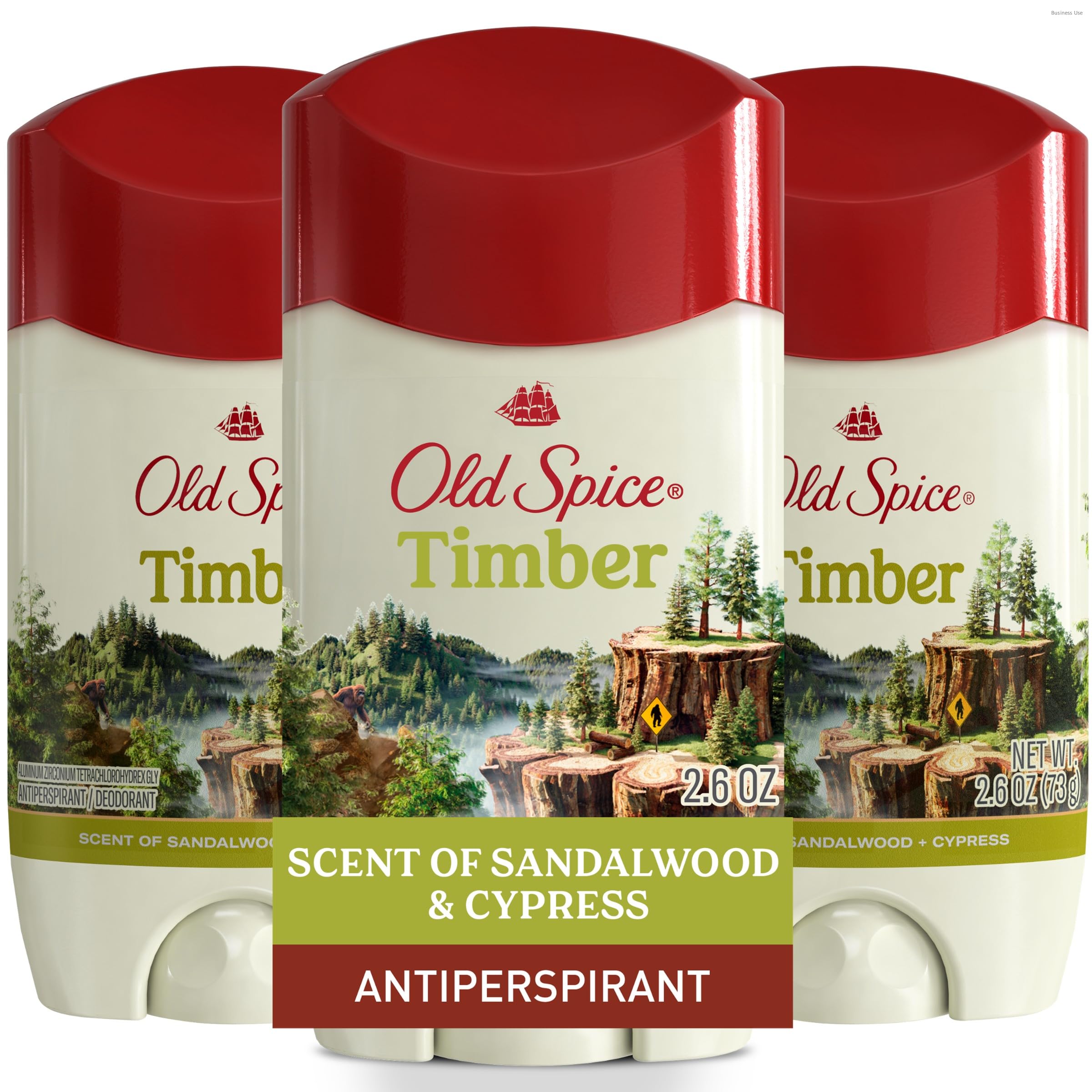 old spice dry feel antiperspirant deodorant for men, 24/7 freshness, 24/7 sweat & odor protection, gentle on skin with skin conditioners, timber with sandalwood + cypress scent, 2.6 oz (pack of 3)