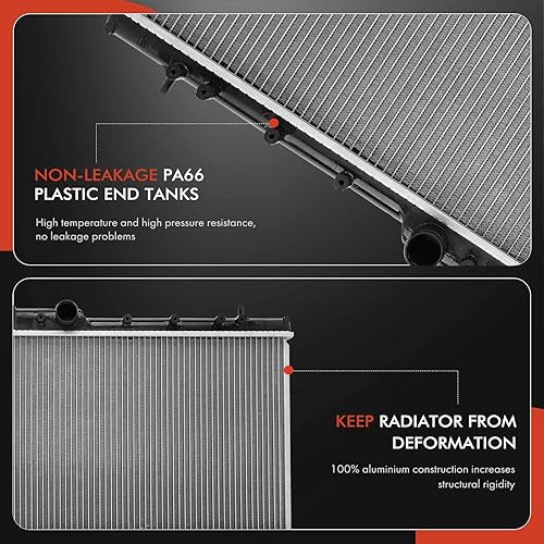 Miniatura 6 de A-Premium Radiador refrigerante de motor con enfriador de aceite de transmisión compatible con Subaru Impreza 2006-2007 H4 2.5L, transmisión