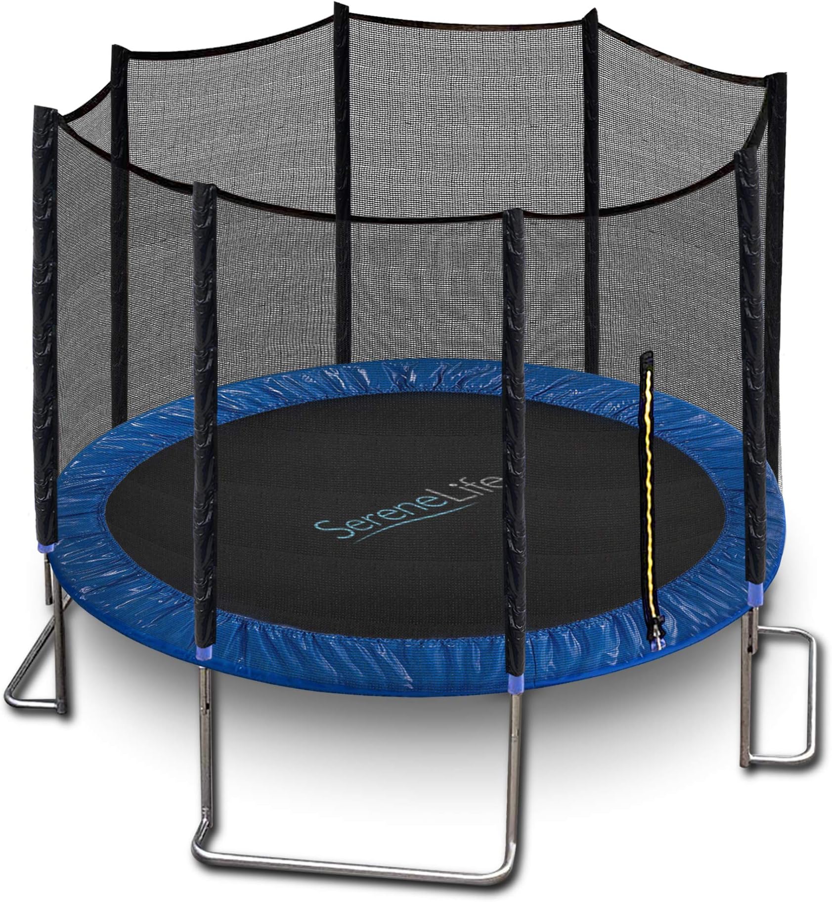 Home Backyard Sports Trampoline - Large Outdoor Jumping Fun Trampoline for Kids / Children, Safety Net Cage (8ft.)