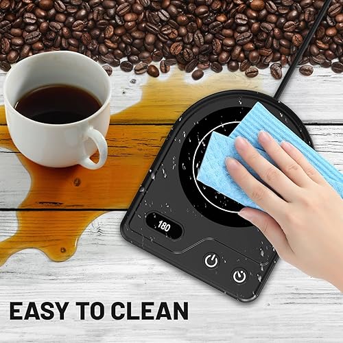 Miniatura 4 de Calentador de tazas, calentador de tazas de café con 3 ajustes de temperatura ajustables, calentador de café con funciones de apagado automático