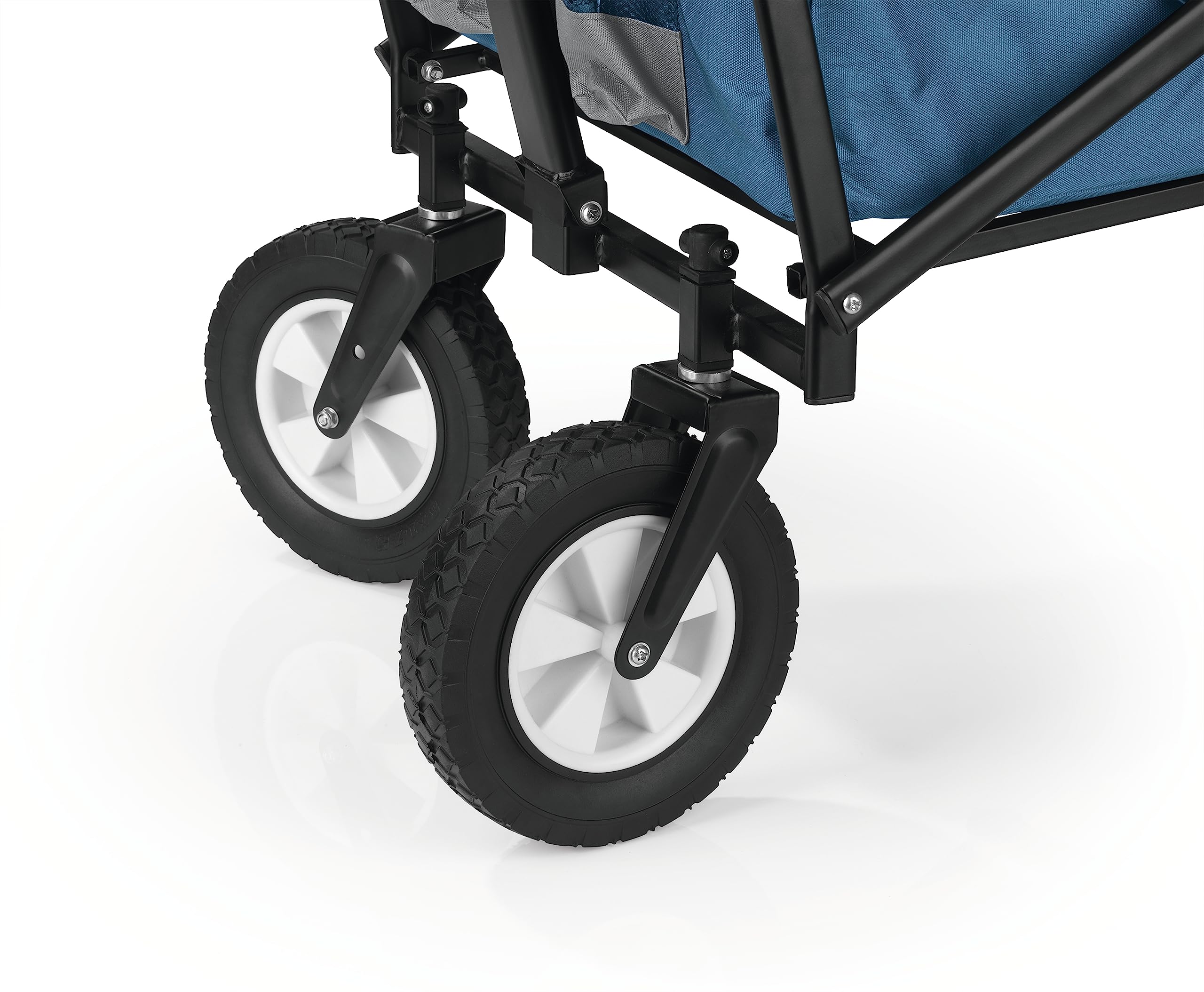 EASYmaxx Wózek ręczny, udźwig do 80 kg, składany, nowoczesny design, wytrzymałe pokrycie nylonowe, przeguby obrotowe 360° na przednich kołach, z osłoną (niebiesko-szary)