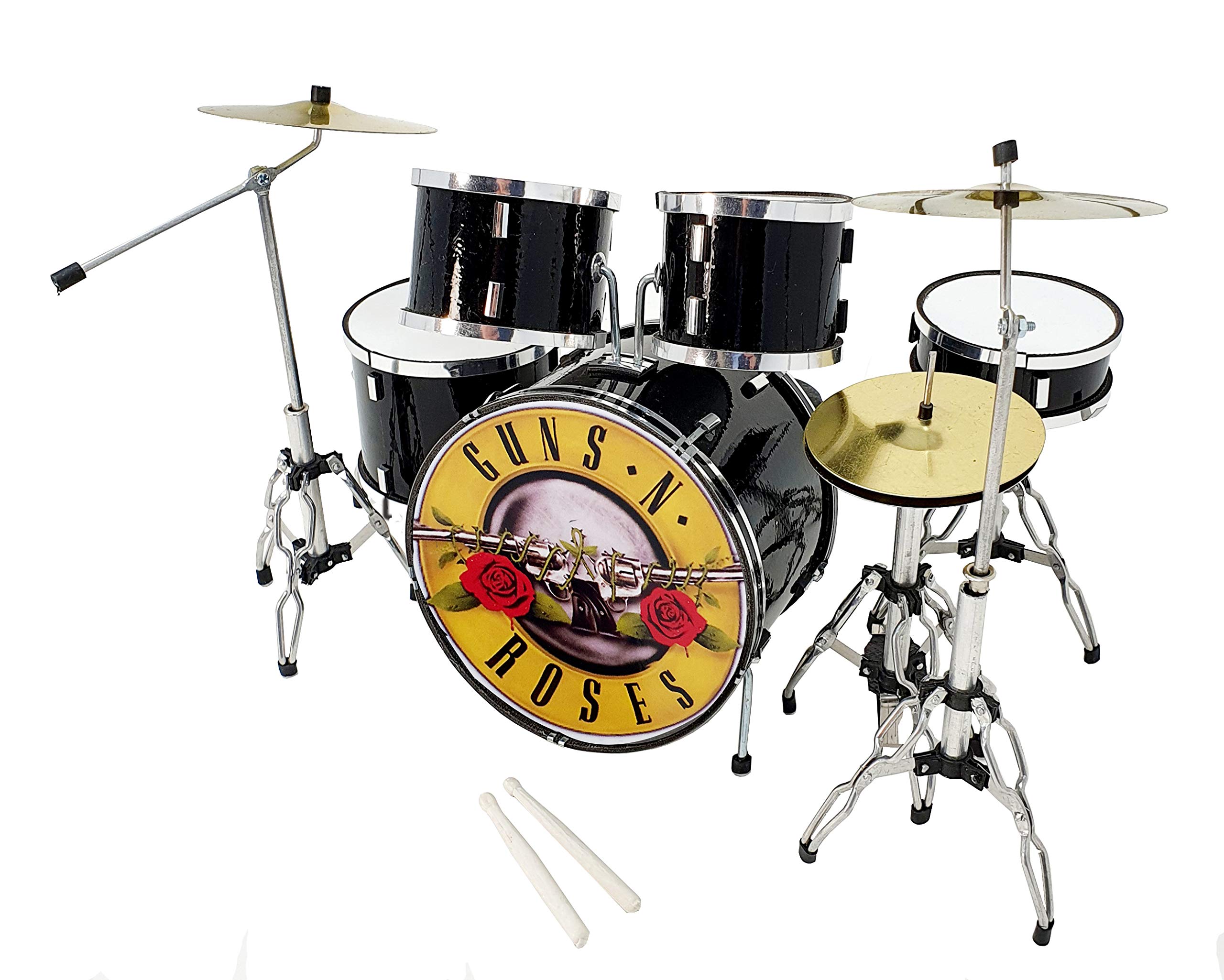 Mini batterie acoustique noir brillant MDR-0251 GUNS & ROSES cadeau Muscal RockMusic