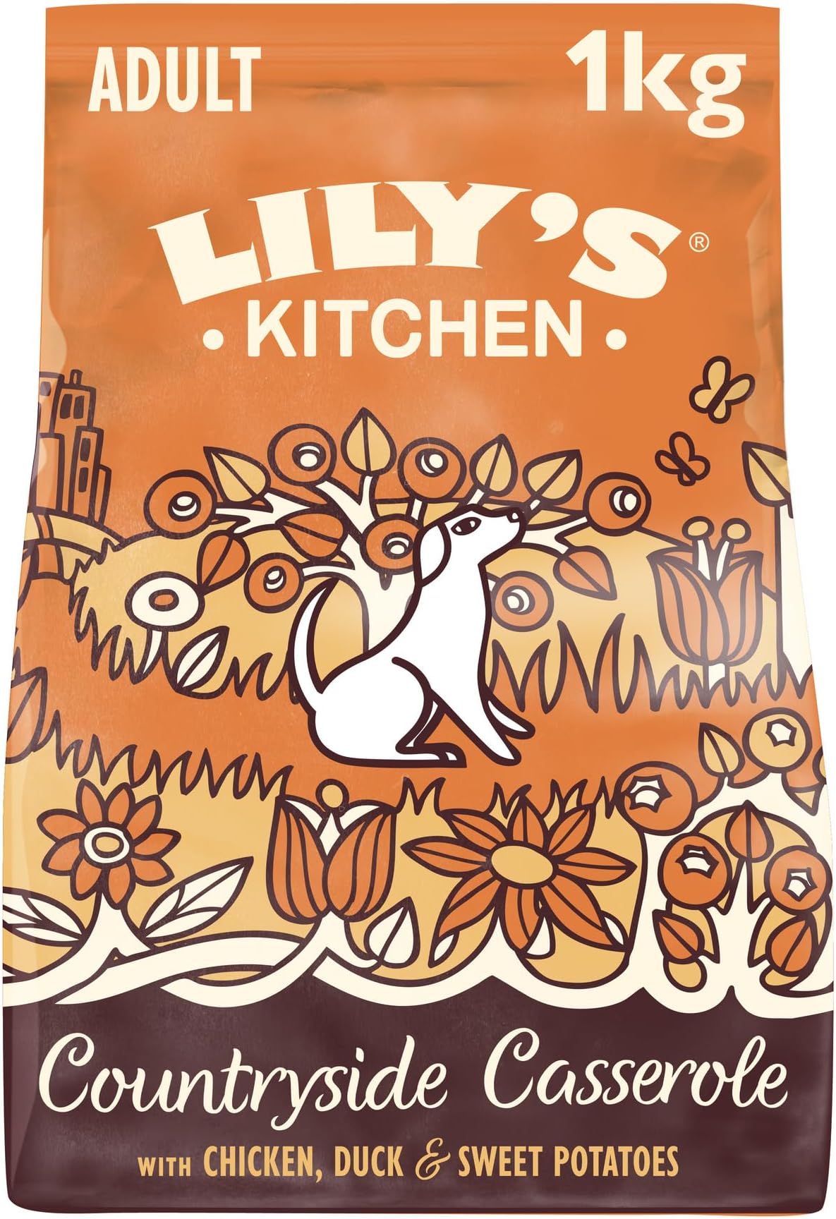 Lily's Kitchen Natural Adult Dry Dog Food Chicken & Duck Grain-Free Recipe 4 x 1kg