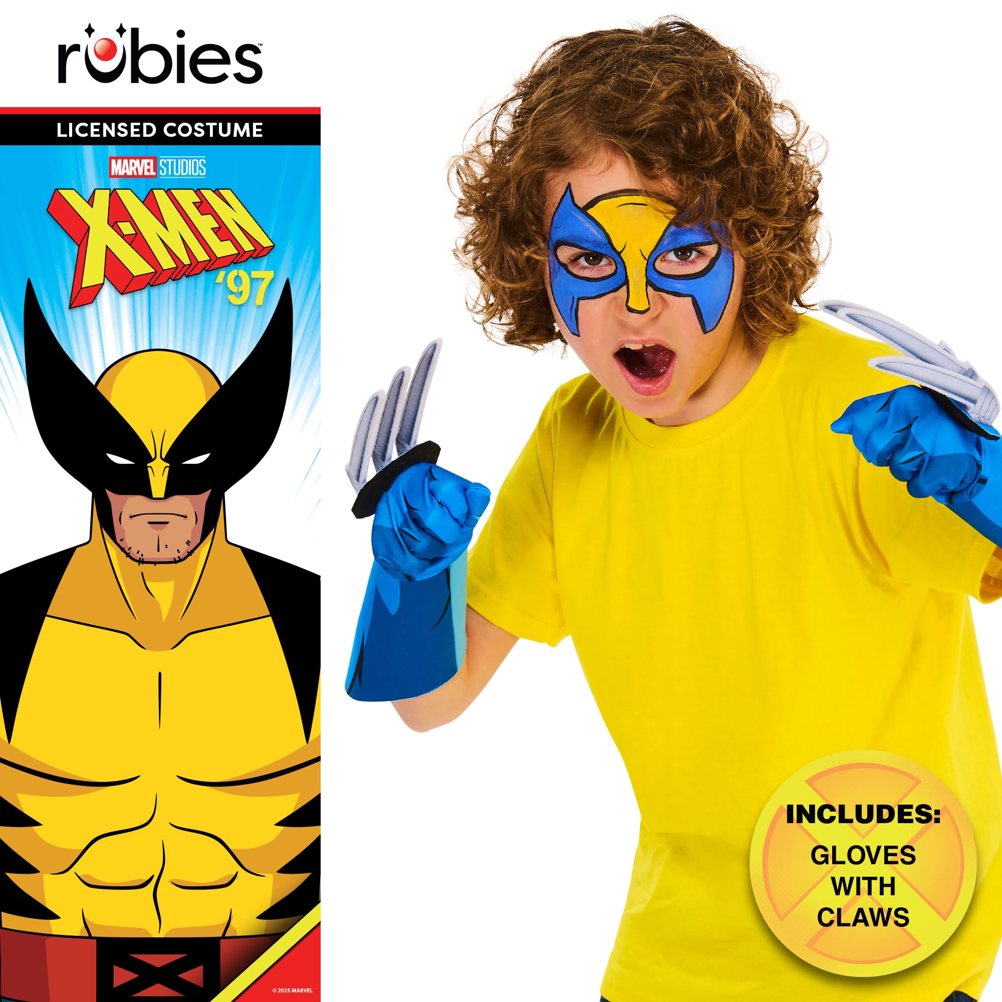 Rubies Official Marvel X-Men '97 Wolverine Child Claws, Kids Superhero Fancy Dress Halloween, Blue - Image 2