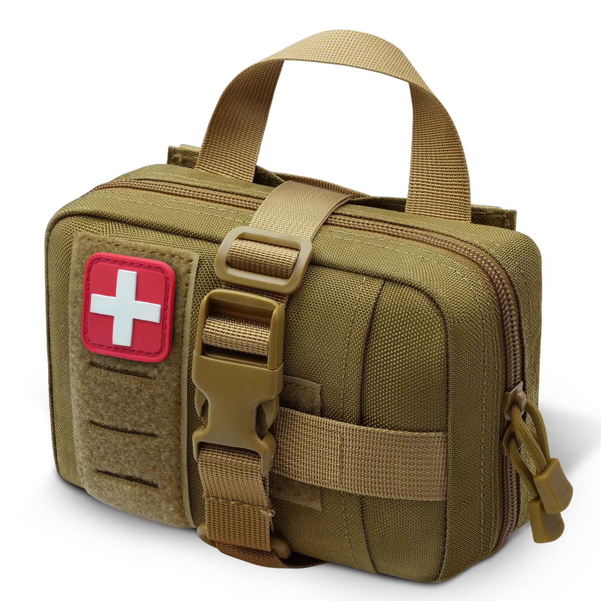 Ifak Pouch Rip Away, Molle First Aid Pouches, Tactical Duty Belt EMT Medical Holder Bag for Camping Hiking Travel