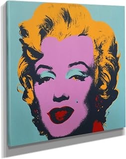 Andy Warhol Marilyn Monroe Pop Art Green Print on Canvas Art Wall Art Home Decor - Various Sizes (12in x 12in Gallery Wrapped)