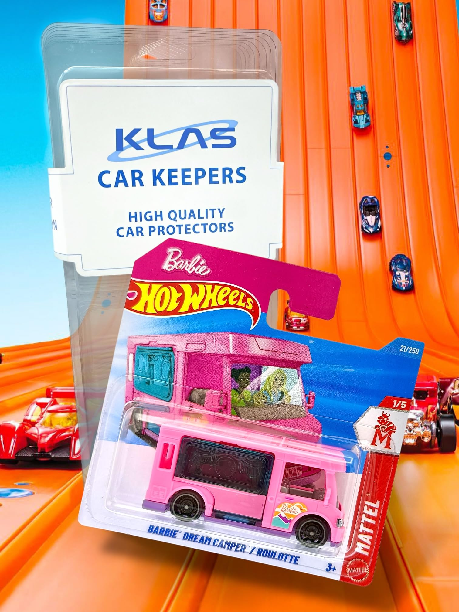 Hot Wheels - Barbie Dream Camper - HW Mattel seria 1/5 - JJH96 - Short Card - Pink Camping Bus 21/250 - Mattel 2026-1:64 - Artykuł kolekcjonerski