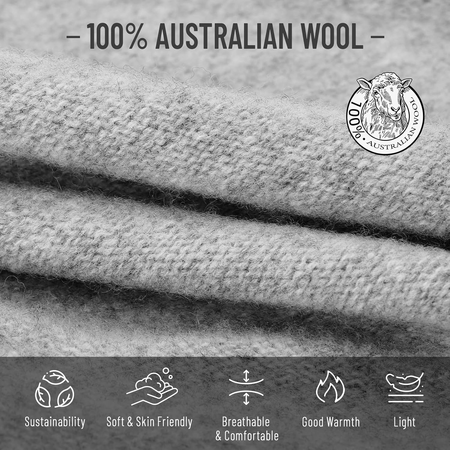 100% Wool Slouchy Beanie, Warm Beanie Hats for Women Breathable Knitting Skull Beanies Cap for Spring Fall Winter - Image 2