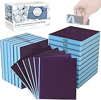 KQCXIKUSA 18 Pack Double-Sided Sanding Sponges, Wet Dry 80-240 Grit Assortment for Wood, Metal, Drywall, Furniture - Washable Reusable