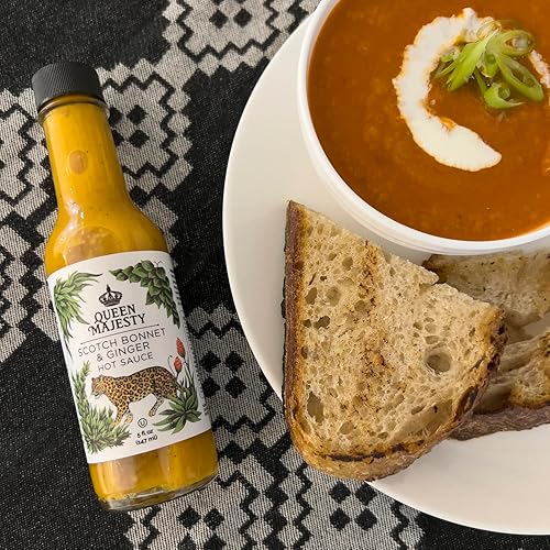 Miniatura 4 de Queen Majesty Paquete variado de salsa picante – Destacado en Hot Ones – Scotch Bonnet & Jinger, Habanero Rojo y Café Negro, Tequila Jalapeño y