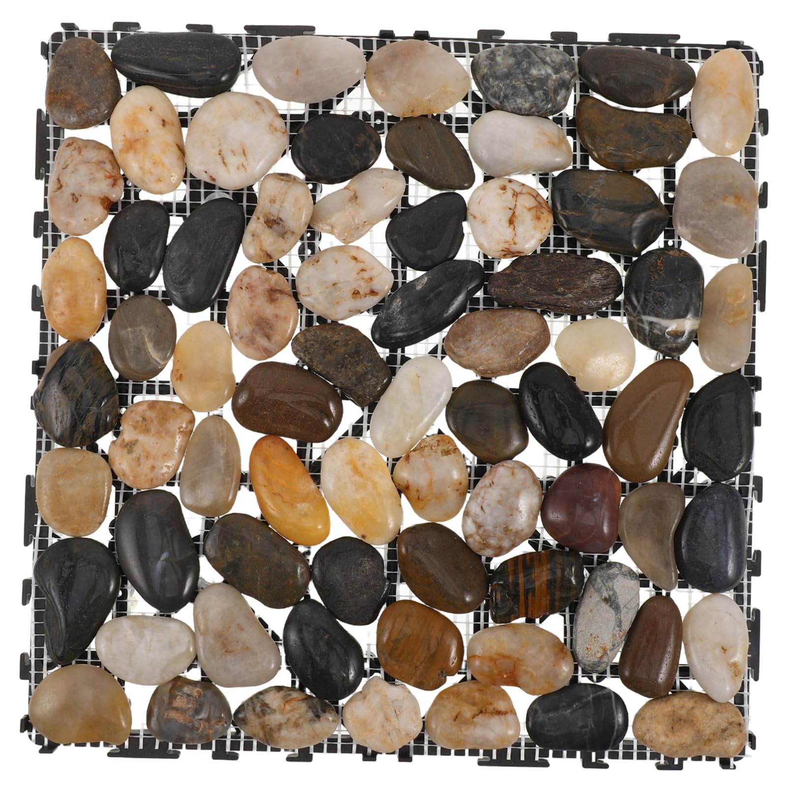 CLISPEED Piedras para Jardín al Aire Libre Antideslizantes y Resistentes Intemperie, Hechas de Pvc y Piedra Superficie Natural y Colores Mixtos para Senderos y Bordes de Flores