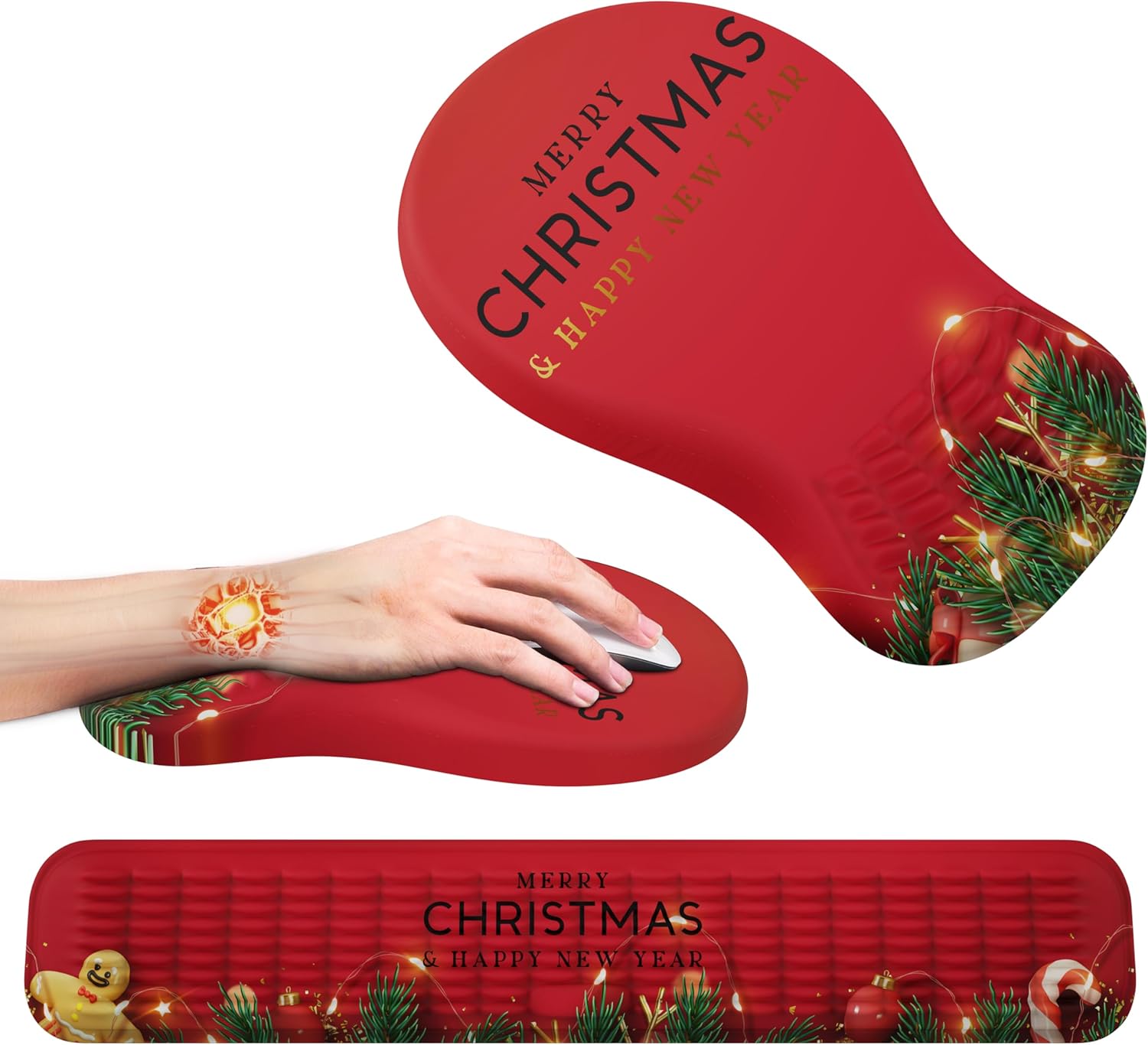 Mekass Ergonomic Mouse Pad and Keyboard Wrist Rest Set