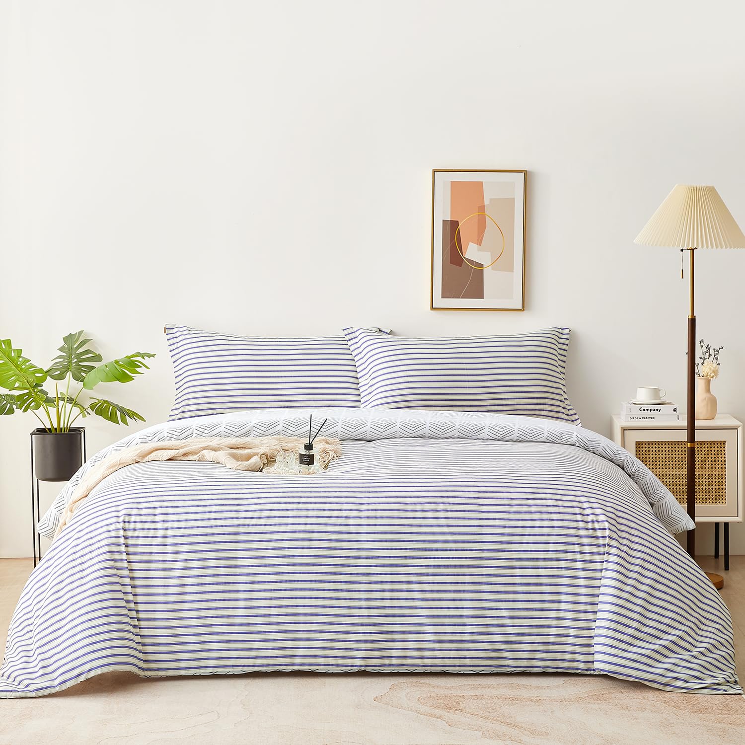 トップス duvet Amazon.com: SAPHREAS Striped Duvet Cover Set Full Size 3pcs