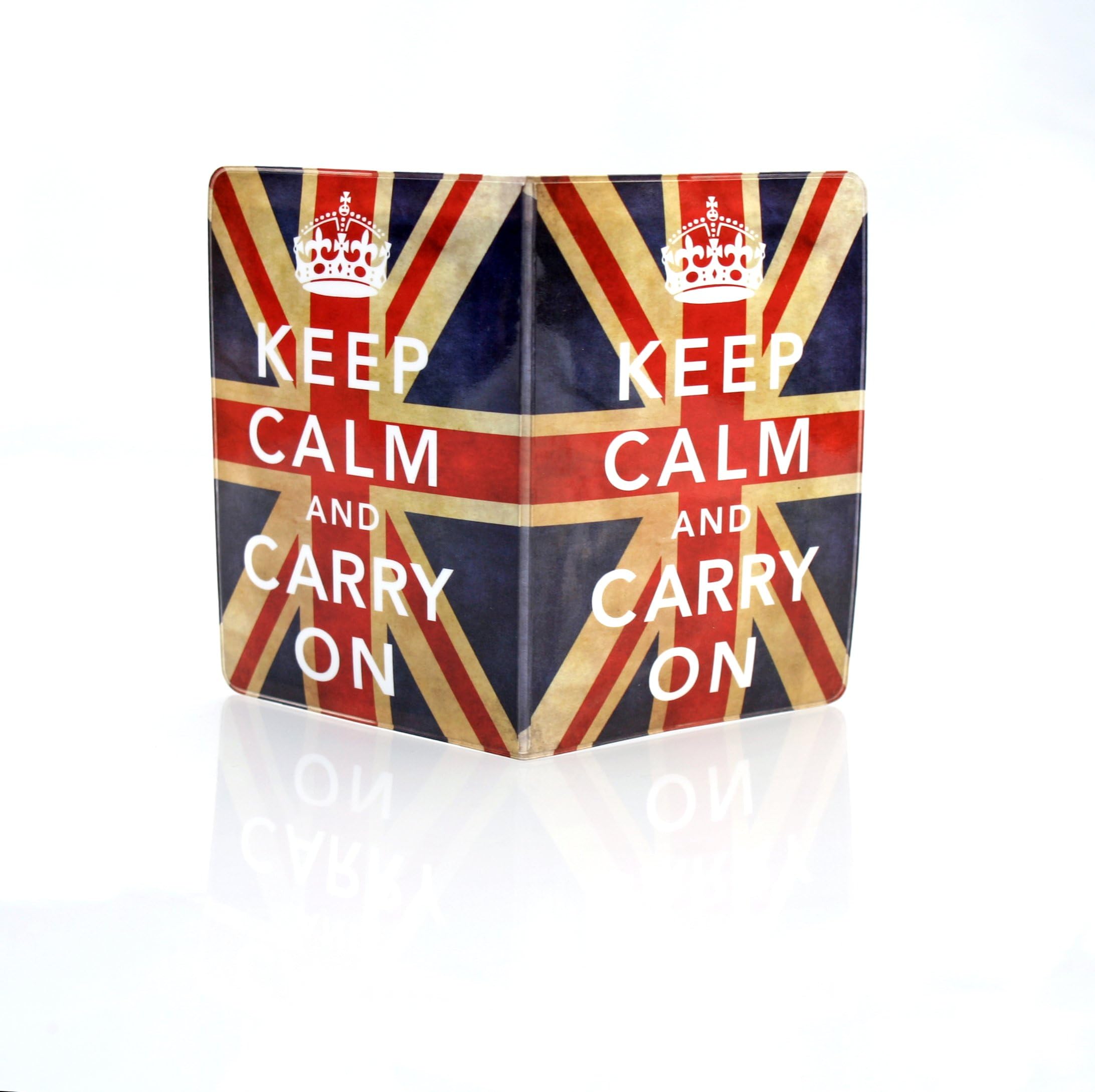 UrbanholderKeep Calm and Carry On Union Jack Passport Holder Cover