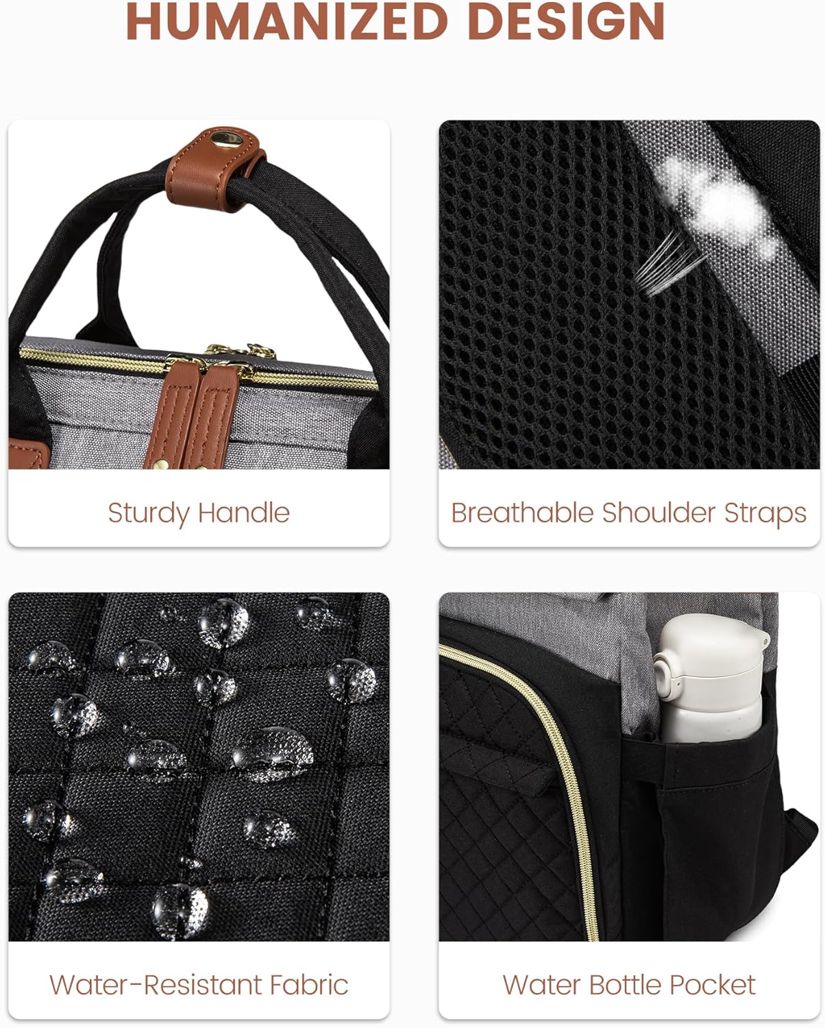 LOVEVOOK Laptop Backpack for Women, 15.6'' Waterproof Nurse Bag Teacher Work Backpack Purse for Women, Travel Computer Backpack for College Office Business Ladies - Image 8