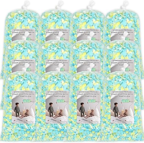 Miniatura 15 de Relleno para saco de boxeo de 5 libras, relleno de frijoles para almohada y puf, relleno de espuma viscoelástica triturada, relleno para saco